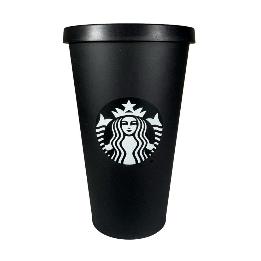 Starbucks Matte Black 16 oz Grande Cold Cup Siren Logo Tumbler
